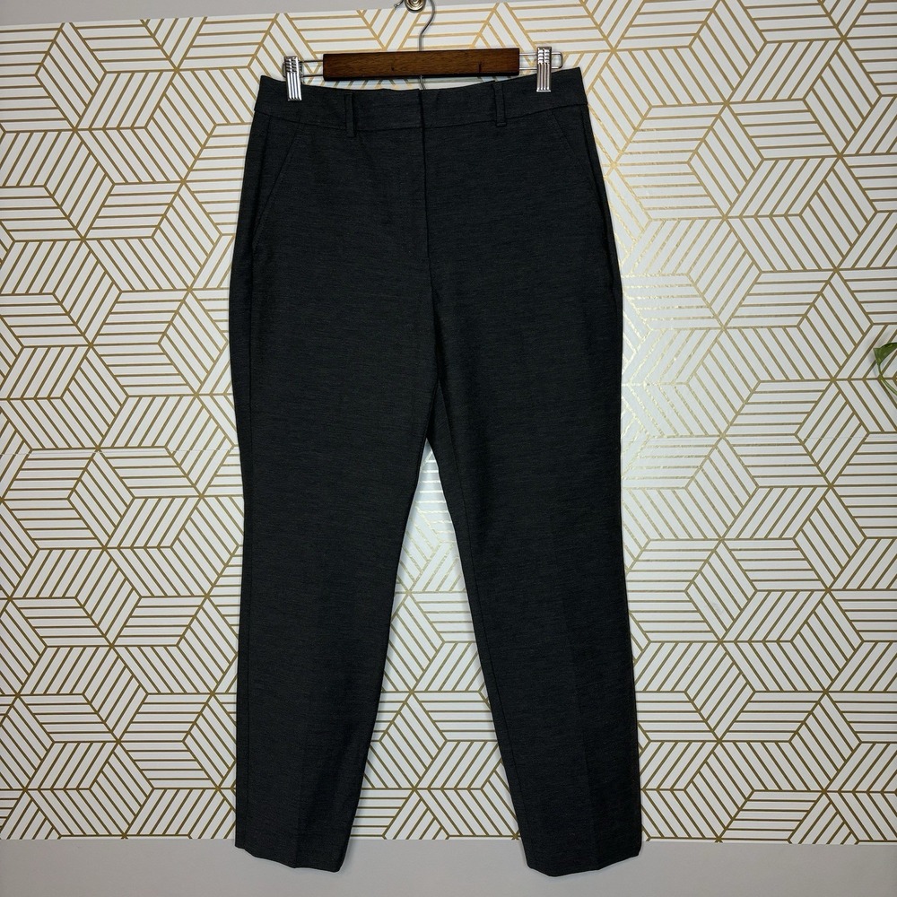 White House Black Market Women's 8 Heather Gray Elle Slim Ankle Pants NWT Office